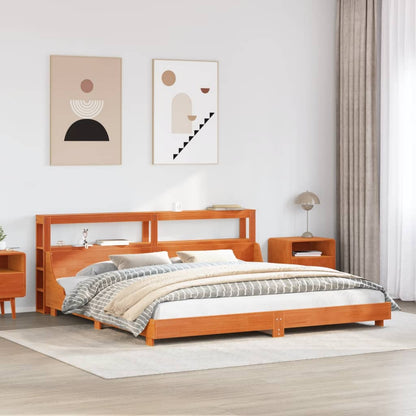 Letto senza Materasso Marrone Cera 180x200 cm in Legno di Pino - homemem39
