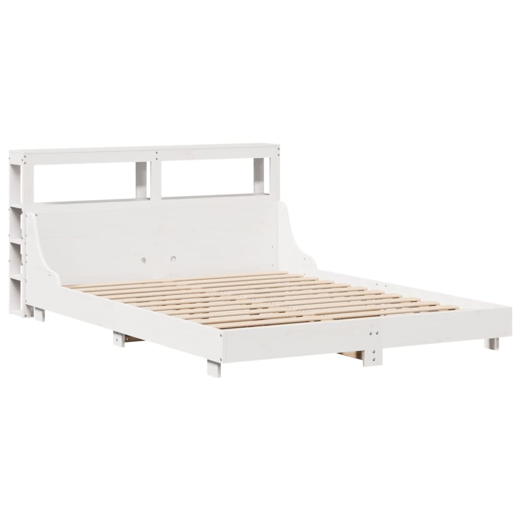 Letto senza Materasso Bianco 160x200 cm Legno Massello di Pino