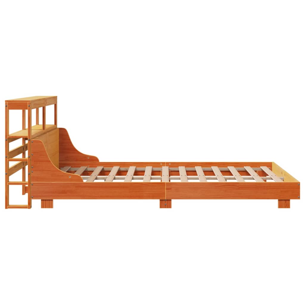 Letto senza Materasso Marrone Cera 150x200 cm in Legno di Pino