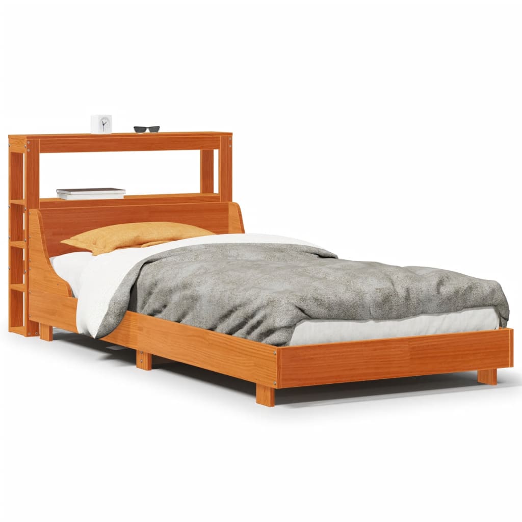 Letto senza Materasso Marrone Cera 100x200 cm in Legno di Pino - homemem39