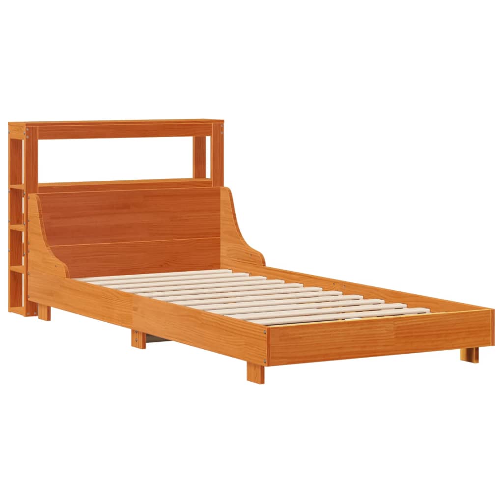 Letto senza Materasso Marrone Cera 100x200 cm in Legno di Pino - homemem39