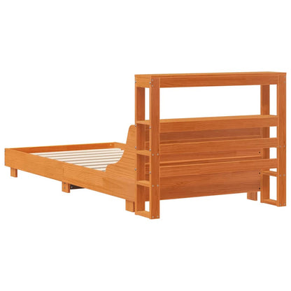 Letto senza Materasso Marrone Cera 100x200 cm in Legno di Pino - homemem39