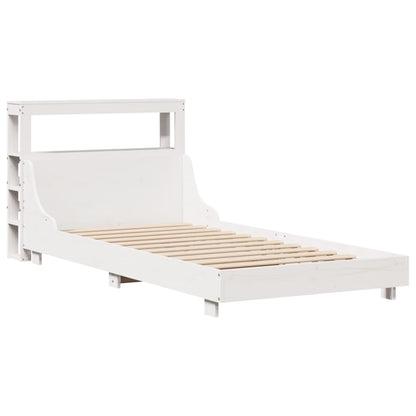 Letto senza Materasso Bianco 90x200 cm Legno Massello di Pino