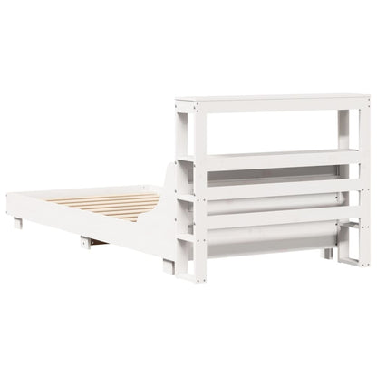 Letto senza Materasso Bianco 90x200 cm Legno Massello di Pino