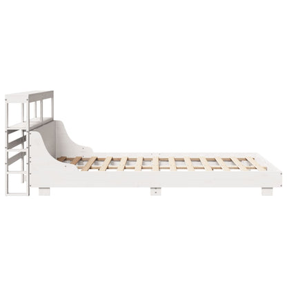 Letto senza Materasso Bianco 140x190 cm Legno Massello di Pino - homemem39