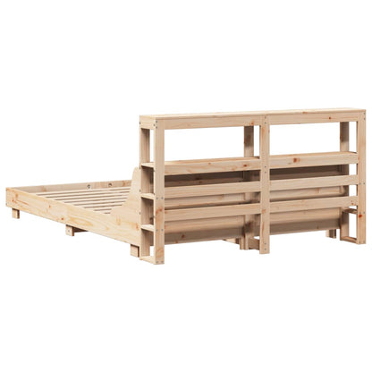 Letto senza Materasso 120x190 cm in Legno Massello di Pino | homemem39