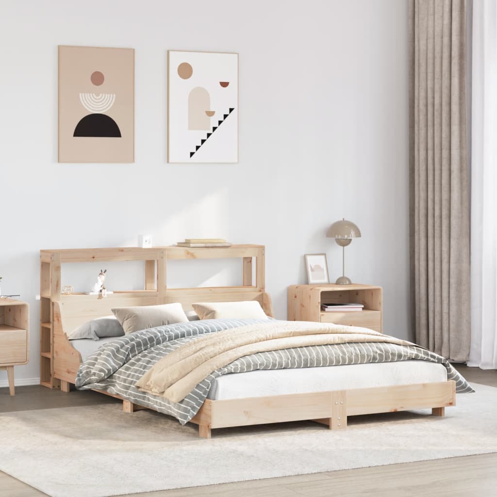Letto senza Materasso 120x190 cm in Legno Massello di Pino | homemem39