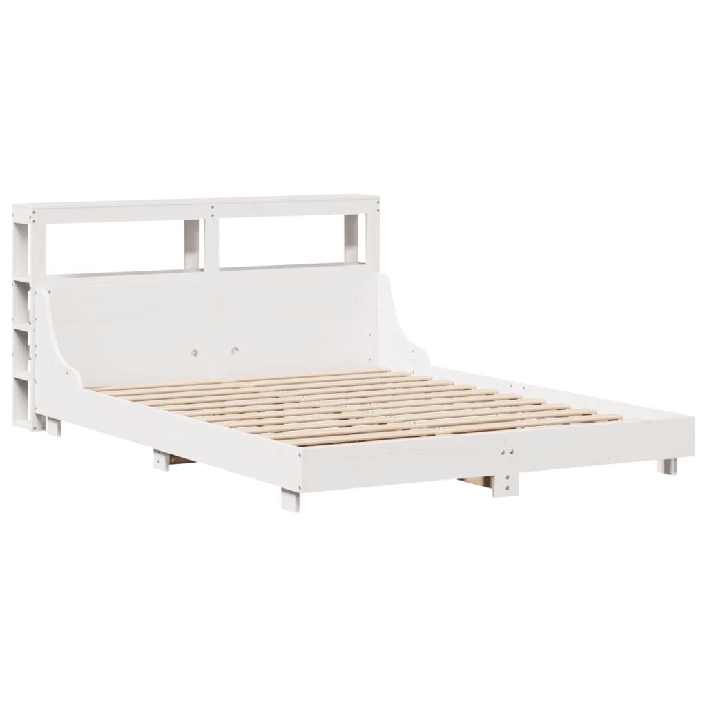 Letto senza Materasso Bianco 120x190 cm Legno Massello di Pino