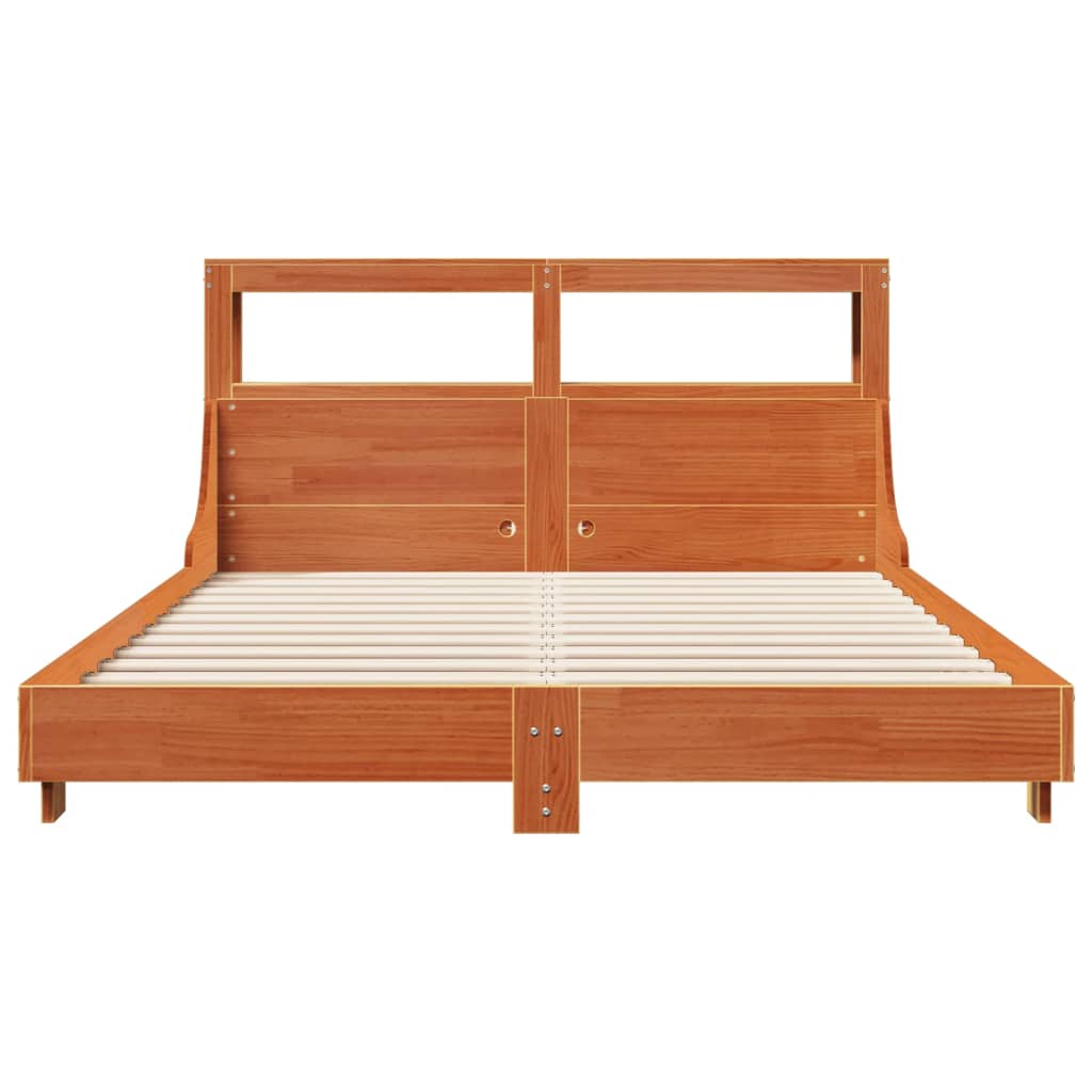 Letto senza Materasso Marrone Cera 120x190 cm in Legno di Pino