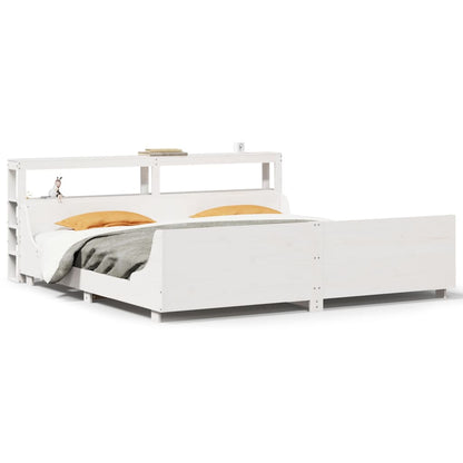 Letto senza Materasso Bianco 180x200 cm Legno Massello di Pino