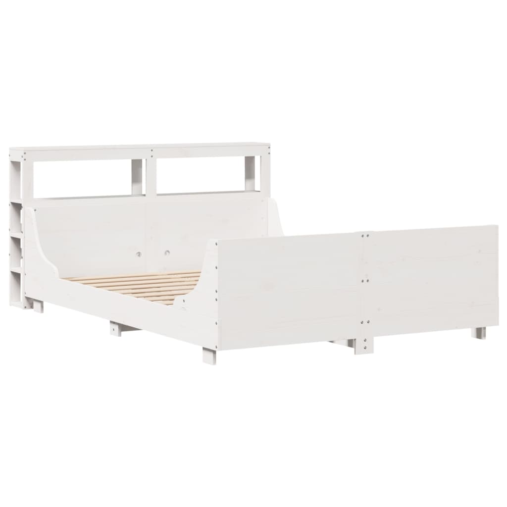 Letto senza Materasso Bianco 120x200 cm Legno Massello di Pino