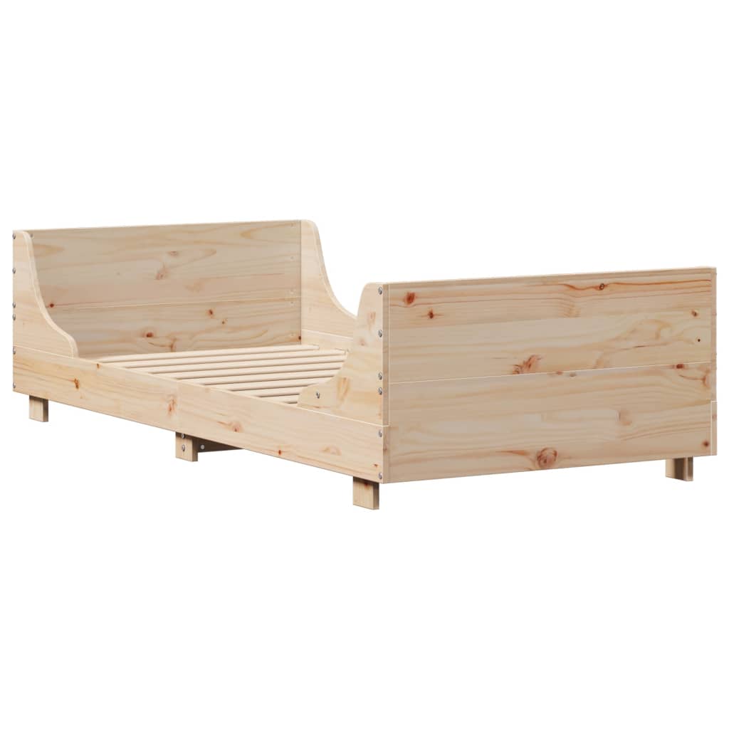 Letto senza Materasso 90x200 cm in Legno Massello di Pino