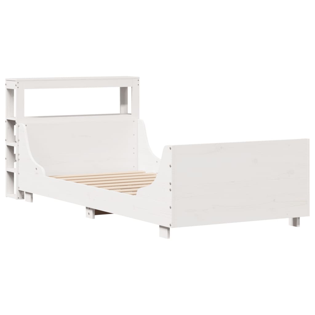 Letto senza Materasso Bianco 90x200 cm Legno Massello di Pino - homemem39