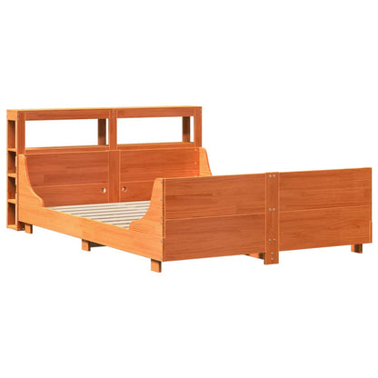 Letto senza Materasso Marrone Cera 140x190 cm in Legno di Pino - homemem39