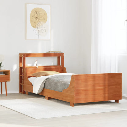 Letto senza Materasso Marrone Cera 75x190 cm in Legno di Pino - homemem39