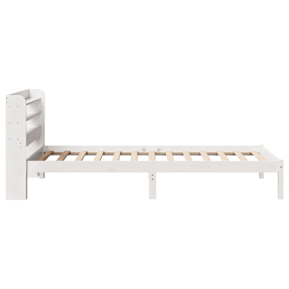 Letto senza Materasso Bianco 75x190 in Legno Massello di Pino