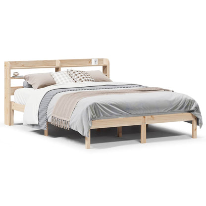 Letto senza Materasso 135x190 cm in Legno Massello di Pino