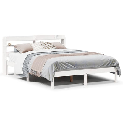 Letto senza Materasso Bianco 140x190 cm Legno Massello di Pino