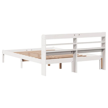 Letto senza Materasso Bianco 140x190 cm Legno Massello di Pino