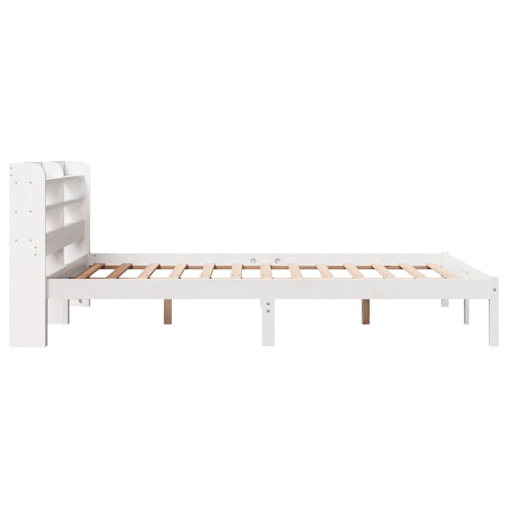 Letto senza Materasso Bianco 140x200 cm Legno Massello di Pino