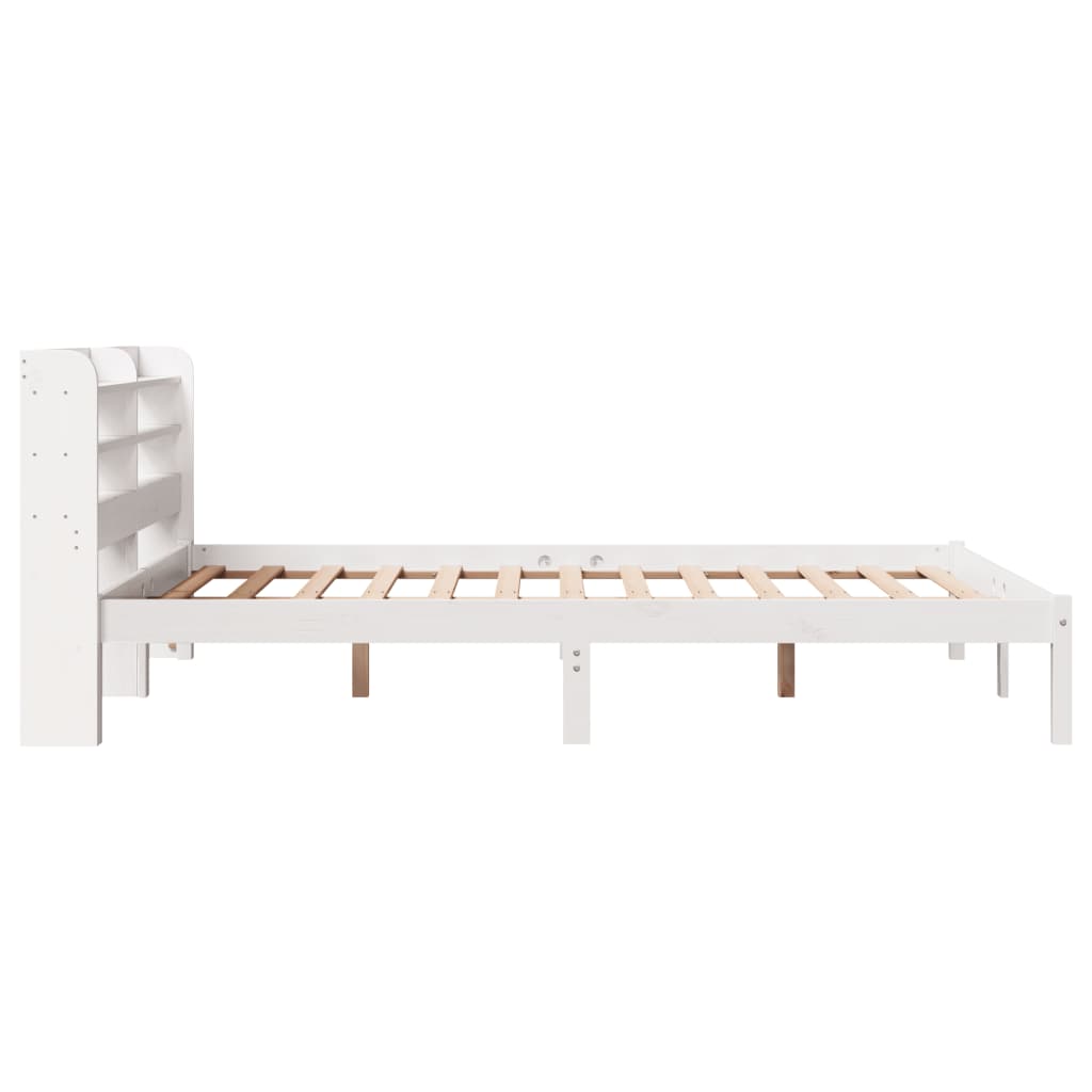 Letto senza Materasso Bianco 160x200 cm Legno Massello di Pino