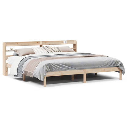 Letto senza Materasso 180x200 cm in Legno Massello di Pino | homemem39