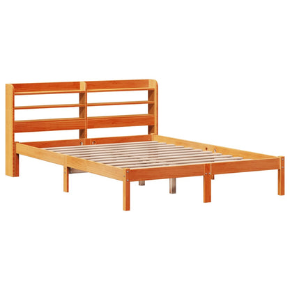 Giroletto con Testiera Marrone Cera 120x190 cm Massello Pino | homemem39