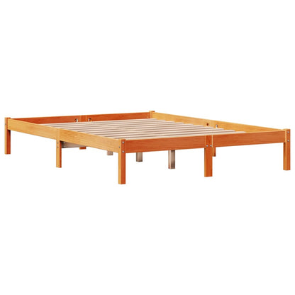 Giroletto con Testiera Marrone Cera 140x200 cm Massello Pino | homemem39