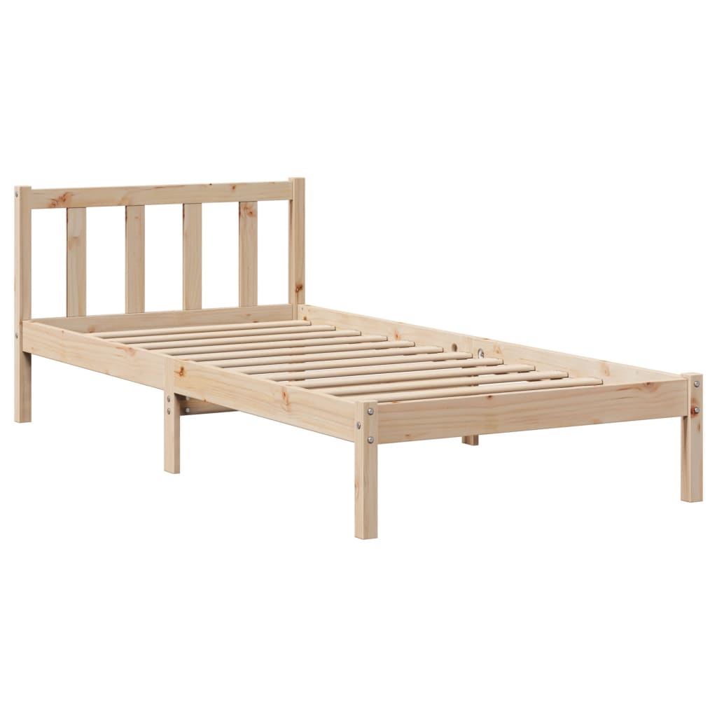 Letto senza Materasso 75x190 cm in Legno Massello Pino