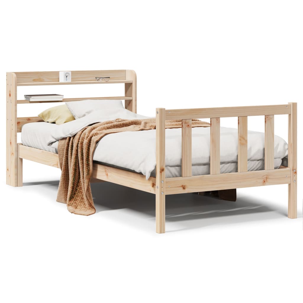 Letto senza Materasso 90x200 cm in Legno Massello di Pino