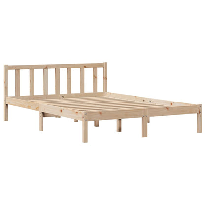 Letto senza Materasso 120x200 cm in Legno Massello di Pino - homemem39