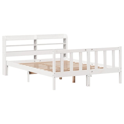 Letto senza Materasso Bianco 120x200 cm Legno Massello di Pino