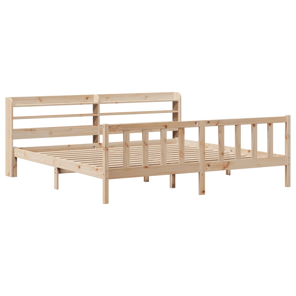 Letto senza Materasso Bianco 180x200 cm Legno Massello di Pino