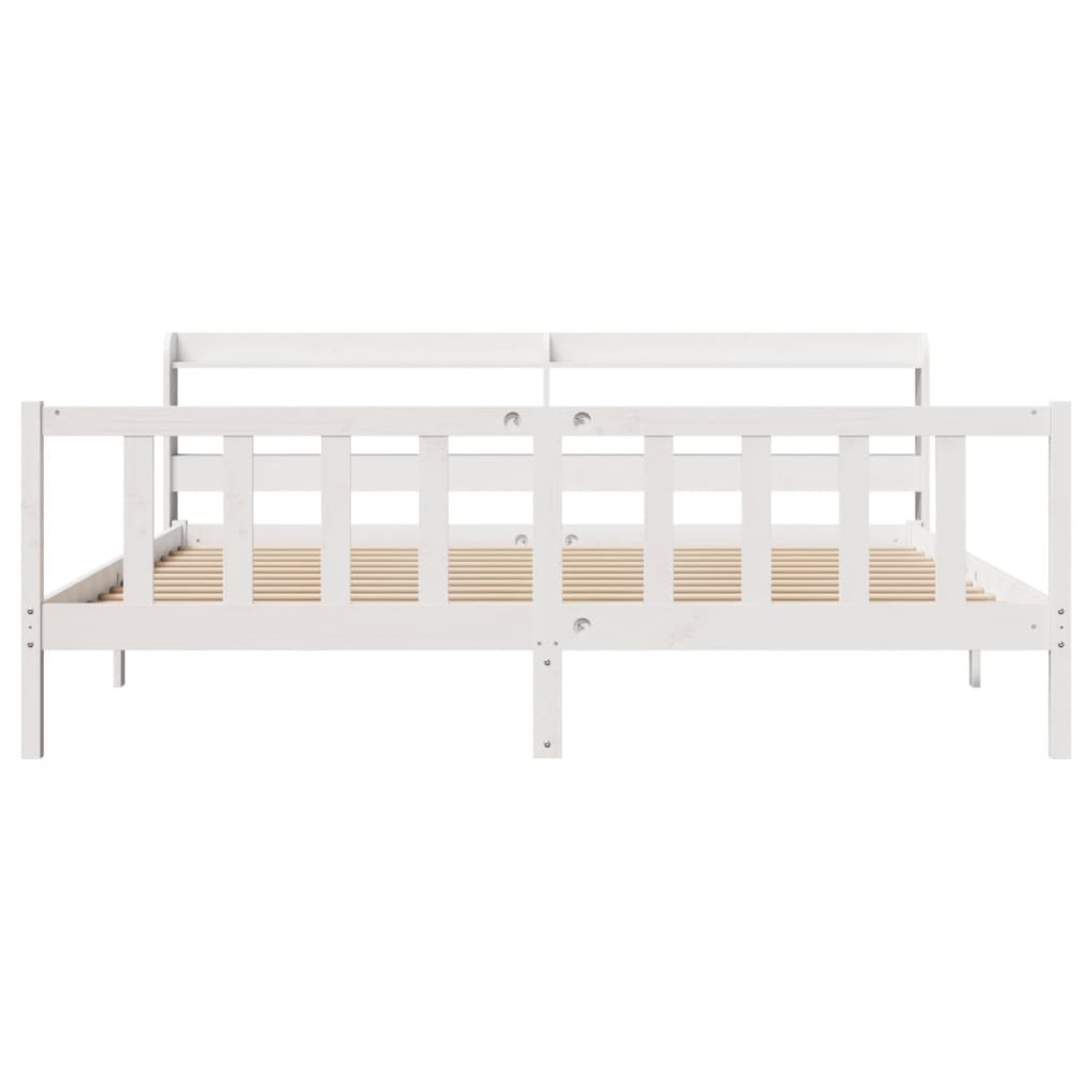 Letto senza Materasso Bianco 180x200 cm Legno Massello di Pino