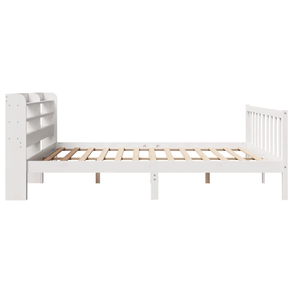 Letto senza Materasso Bianco 180x200 cm Legno Massello di Pino