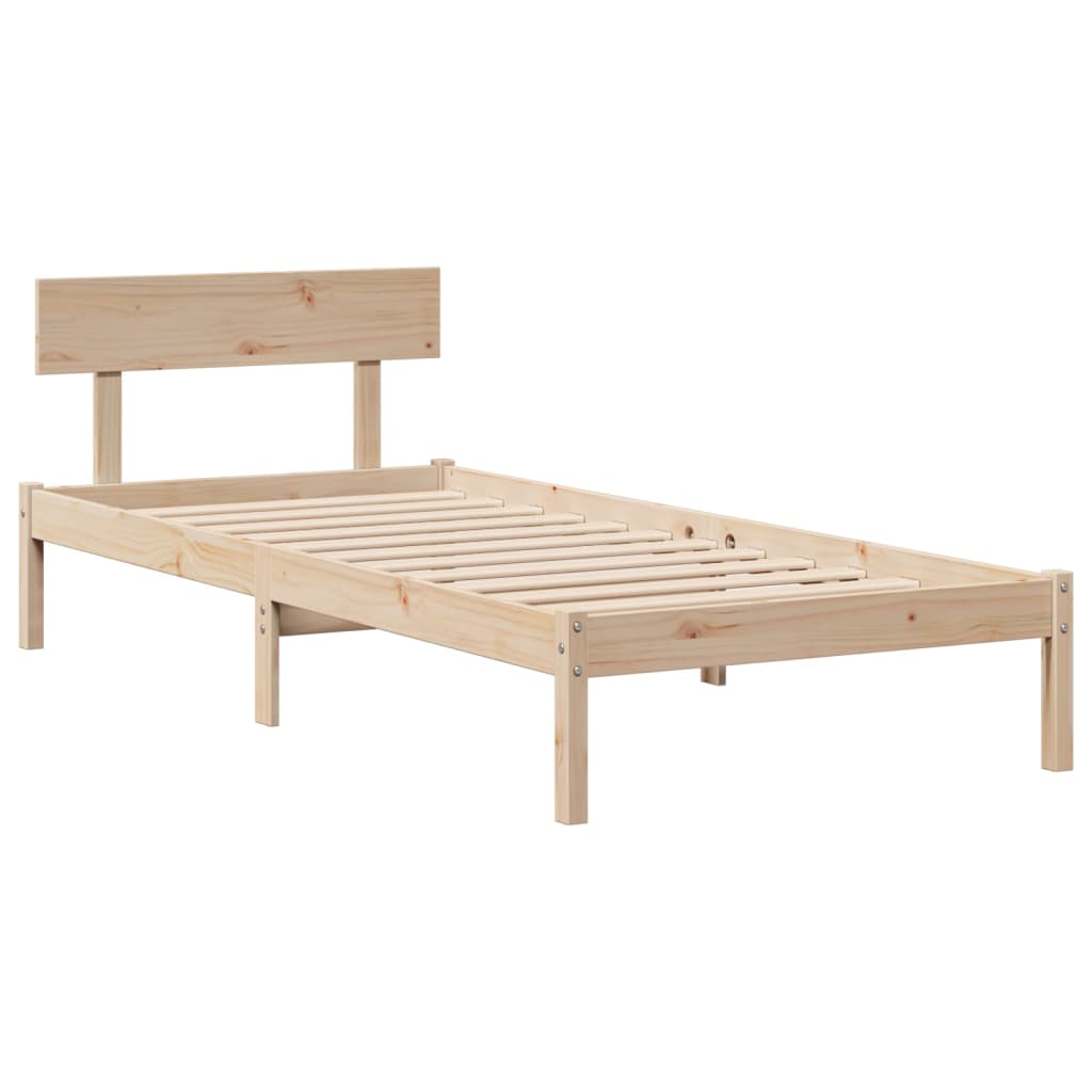 Letto senza Materasso 75x190 cm in Legno Massello Pino