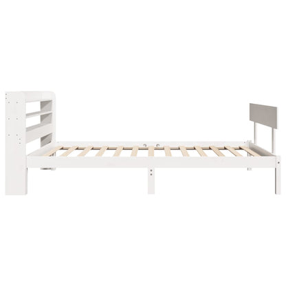 Letto senza Materasso Bianco 75x190 in Legno Massello di Pino