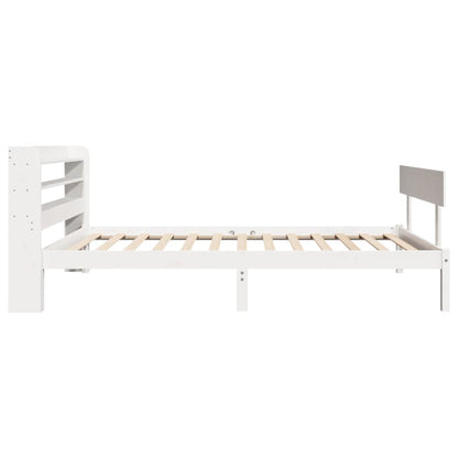 Letto senza Materasso Bianco 90x190 cm in Legno Massello Pino