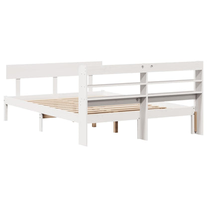 Letto senza Materasso Bianco 120x190 cm Legno Massello di Pino