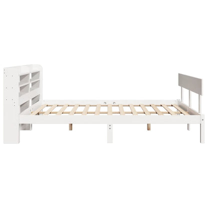 Letto senza Materasso Bianco 135x190 cm Legno Massello di Pino