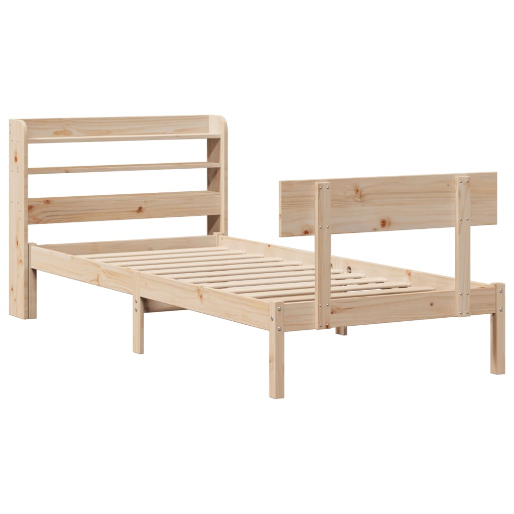 Letto senza Materasso 90x200 cm in Legno Massello di Pino