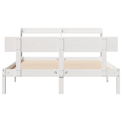 Letto senza Materasso Bianco 150x200 cm Legno Massello di Pino