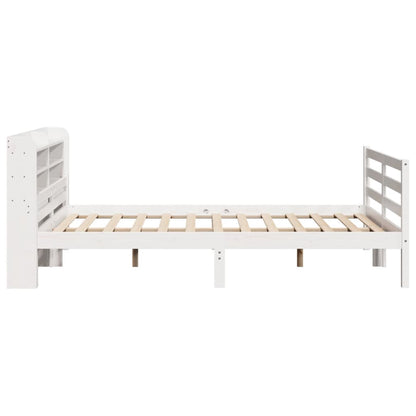 Giroletto con Testiera Bianco 135x190 cm Legno Massello di Pino | homemem39