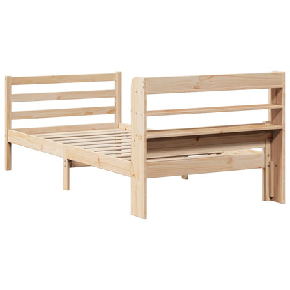 Giroletto con Testiera 100x200 cm Legno Massello di Pino | homemem39