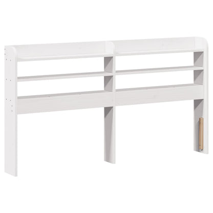 Giroletto con Testiera Bianco 150x200 cm Legno Massello di Pino | homemem39