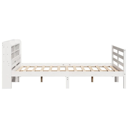 Giroletto con Testiera Bianco 150x200 cm Legno Massello di Pino | homemem39