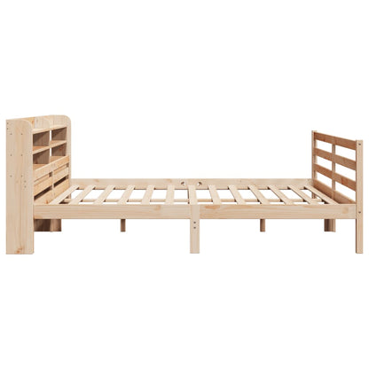 Giroletto con Testiera 200x200 cm in Legno Massello di Pino | homemem39