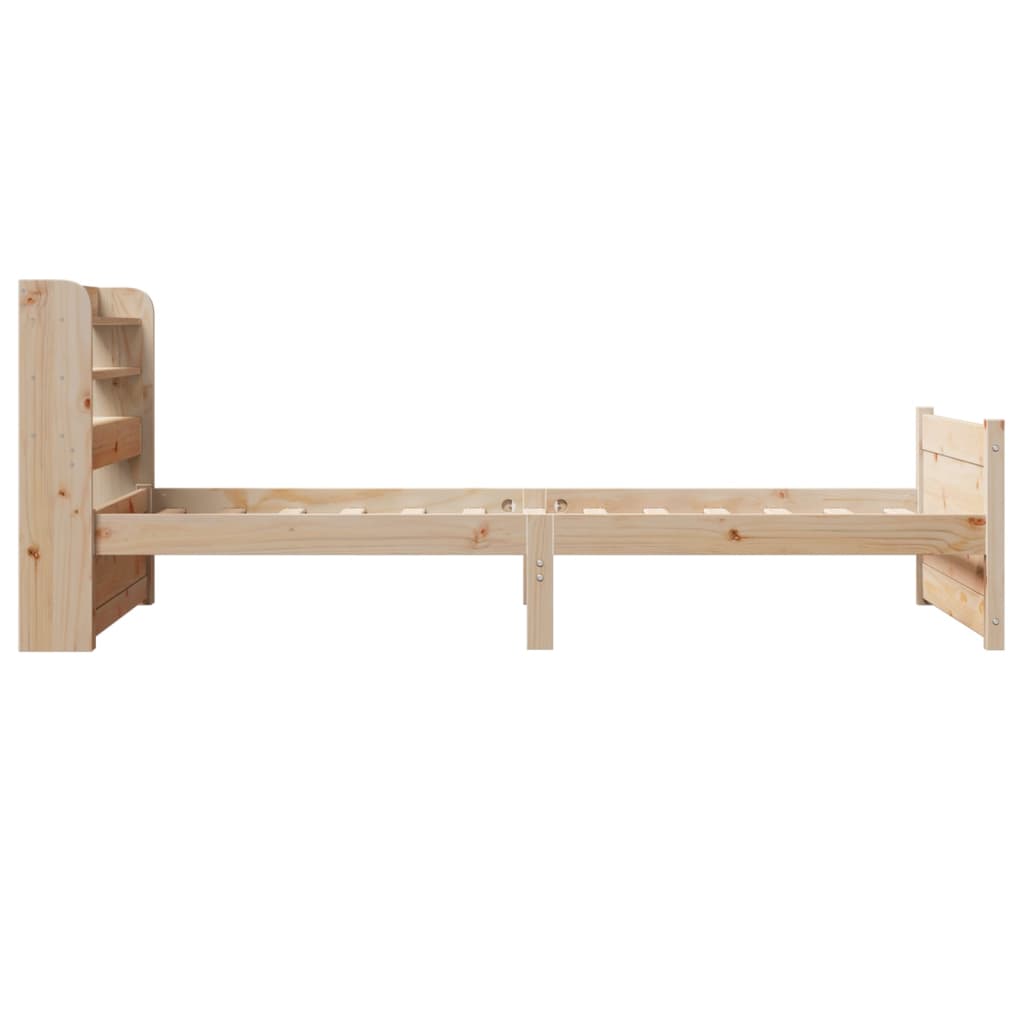 Giroletto con Testiera 90x190 cm in Legno Massello di Pino - homemem39