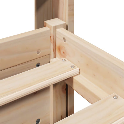 Giroletto con Testiera 150x200 cm in Legno Massello di Pino - homemem39