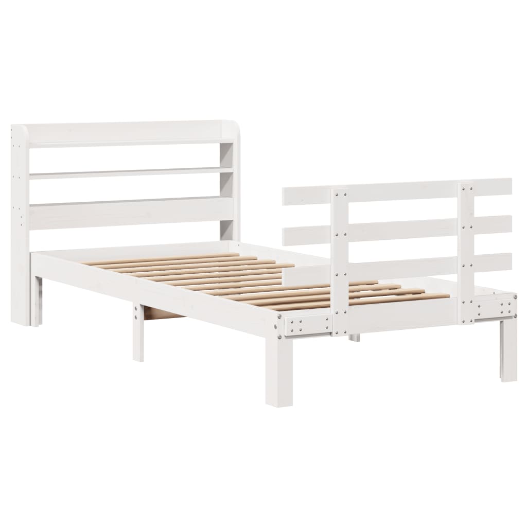 Giroletto con Testiera senza Materasso Bianco 100x200 cm | homemem39